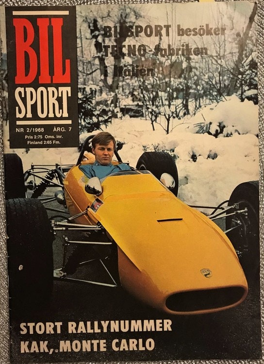 Ronnie och Reine hos Tecno 1968 - 4-sid fabriksbesök i Bilsport