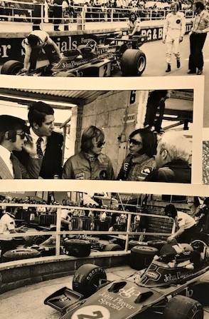 1973 Englands GP - Ronnie på pole/race 2a - kuvert - 5 st originalfoto