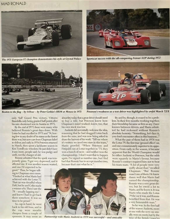 Motorsport - Mad Ronald - Lotus 72 - klassiska eng. artiklar - Maj 1997