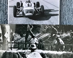 1966: Ronnie i Formel 4 - fyra unika foto och Connys broschyrkopia - Tecno 4