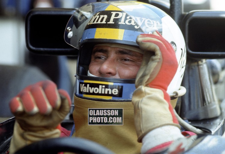 1977 - Gunnar Nilsson i sin Lotus - han vann Belgiens GP