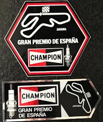 2 st Champion-dekaler från Jarama - Spaniens GP - 70-tal