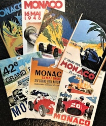 7 st vykort från Monacos Grand Prix - 30-, 40-, 50- och 80-talet