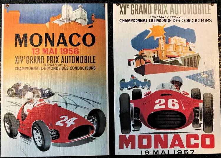7 st nya vykort från Monacos Grand Prix - 30-, 40-, 50- och 80-talet