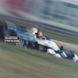 1977 - Ronnie Peterson - 6-hjul - Tyrrell - 4 foto, glasad, ram, äkta autograf