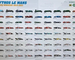 Mythos Le Mans - 1923 - 2013 - 70 x 100 cm poster av vinnarna i 24-timmarsloppet