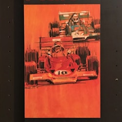 1971 - Zandvoort, Hollands F1-GP -poster på exklusiv alu-ram i format 24 x 62 cm