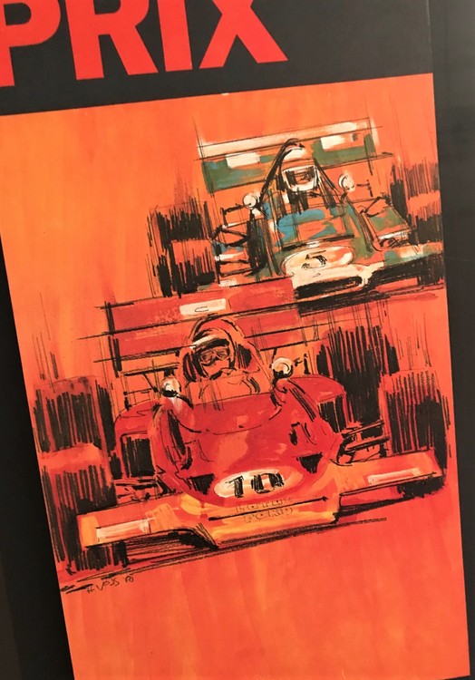 1971 - Zandvoort, Hollands F1-GP -poster på exklusiv alu-ram i format 24 x 62 cm