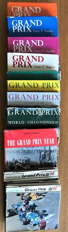 Grand Prix komplett 1959-69, 11 årgångar av Louis T. Stanley - ovanlig bokserie