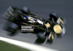 1974, Ronnie, Lotus 72, Parabolica, Monza - canvasduk, 50 x 70 cm