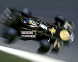 1974, Ronnie, Lotus 72, Parabolica, Monza - canvasduk, 50 x 70 cm