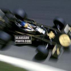 1974, Ronnie, Lotus 72, Parabolica, Monza - canvasduk, 50 x 70 cm