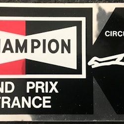 Champion-dekal - Paul Ricard - fransk F1-bana - format 7 x 17 cm