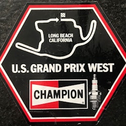 Champion-dekal - U.S. Grand Prix West -  format 13 x 15 cm