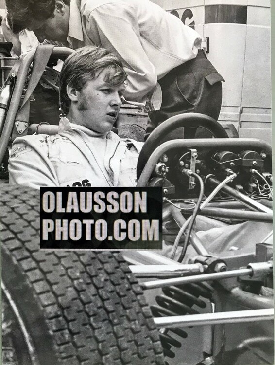 Ronnie Peterson, Monaco F3-final 1969 - inför 1a stora segern - originalfoto 20 x 27 cm