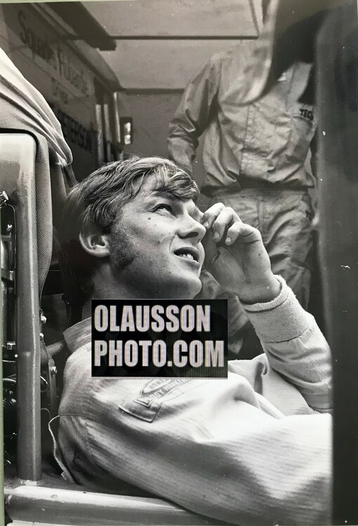 Ronnie Peterson, Monaco F3-final 1969 - inför 1a stora segern - originalfoto 20 x 30 cm