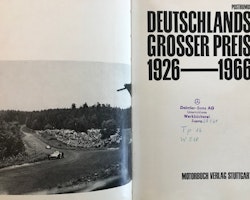 Nürburgring-bok: Deutschlands Grosser Preis 1926-1966 - Posthumus, från Mercedes