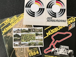 1984 - Nya Nürburgring öppnas - fint originalmaterial - bok, karta, dekaler, vykort