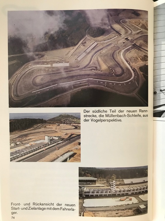 1984 - Nya Nürburgring öppnas - fint originalmaterial - bok, karta, dekaler, vykort