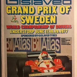 Ronnie på Anderstorp 1977 - 56-sid. program från Grand Prix of Sweden - 24 x 28 cm
