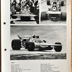 Ronnie Peterson, March 711, Ford intro1971, original photo page, format 21 x 30 cm