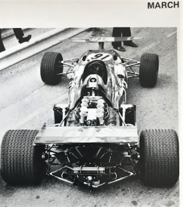 Ronnie Peterson, March 711, Ford intro1971, original photo page, format 21 x 30 cm