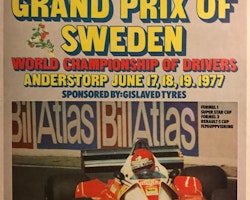 1977 Swedish GP poster, 17-19 juni, Anderstorp, original, format 50 x 70 cm