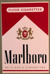 Marlboro-dekal från 1972 - format 80 x 120 mm