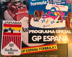 72 Spaniens GP, Jarama - finfin folder med dekal, program, A4-tidning, prislapp