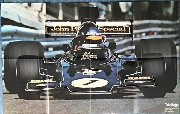 Ronnie Peterson poster - 1974 - Lotus 72 - format 55 x 86 cm
