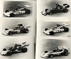 Formel 1-VM 1975 - 12 foto från 10 olika stall - format 70 x 100 mm