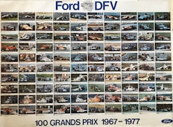 Ford DFV i 100 Grands Prix - 1967 - 1977 - poster i format 75 x 100 cm