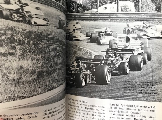 Ronnie Peterson, Motorns Mästare 73/74, bok - första Lotusåret, 130 sid, 14x19 cm