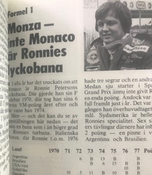 Ronnie Peterson i Motorns Mästare 1977/8, 130 sidor, format 14 x 19 cm