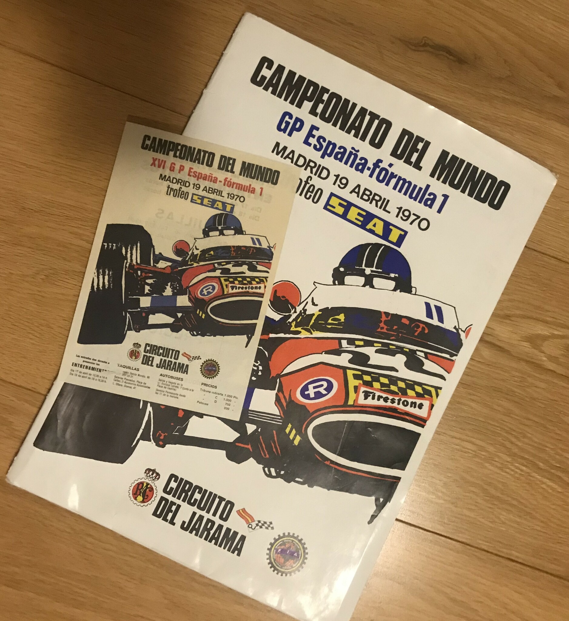 F1 Spanish Gran Premio at Jarama , 19 april 70 - press folder, ticket-info, 22 x 32 cm