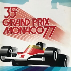 Monacos GP 1977 - program - Ronnie Peterson hos Tyrrell - 82 sid -  16 x 24 cm