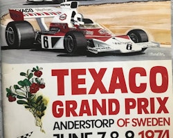Ronnie Peterson - Sveriges GP, Anderstorp '74 - program - 52 sid - format 21x28 cm