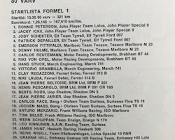 Ronnie Peterson - Sveriges GP, Anderstorp '74 - program - 52 sid - format 21x28 cm