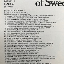 Ronnie Peterson - Sveriges GP, Anderstorp '74 - program - 52 sid - format 21x28 cm