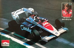 Stefan "Lövis" Johansson - F1-poster från 1984 - Toleman-Hart - format 40 x 60 cm
