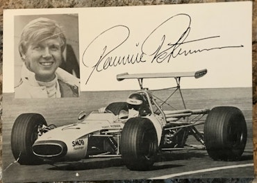 Ronnie Peterson F3 1969 - SMOG - reklamkort - 10 x 15 cm