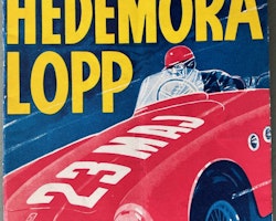 Hedemora - KAK 1954 - sportbilar på GP-bana, program 60 sid, 15x21 cm, bra skick