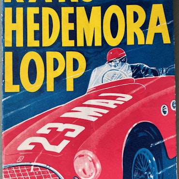 Hedemora - KAK 1954 - sportbilar på GP-bana, program 60 sid, 15x21 cm, bra skick