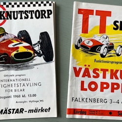 F3 1968 - Ronnie/Reine - Knutstorp o Falkenberg i aug. - 2 program - gott skick