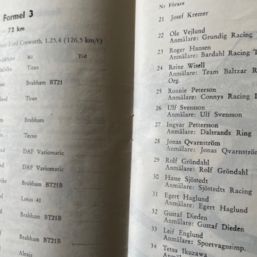F3-program '68 - Ronnie/Reine-fight - Kanonloppet och Knutstorp - bra skick