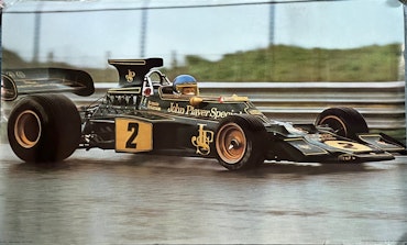 Ronnie Peterson, Lotus 72, 1973 - 60x 100 cm RARE poster