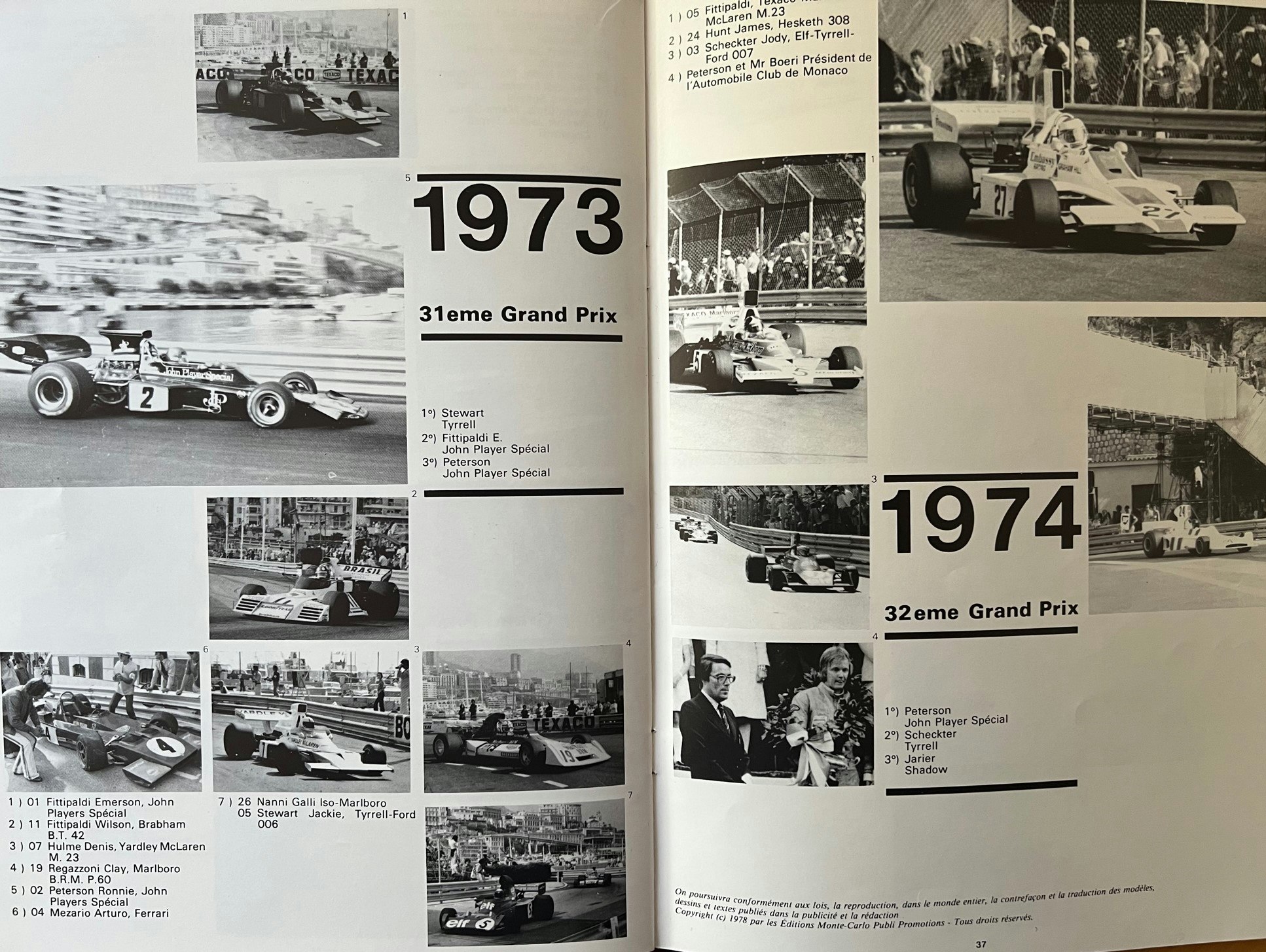 Monaco Grand Prix 1929-1979 historia, 44 sid, häftad bok, 21x30 cm