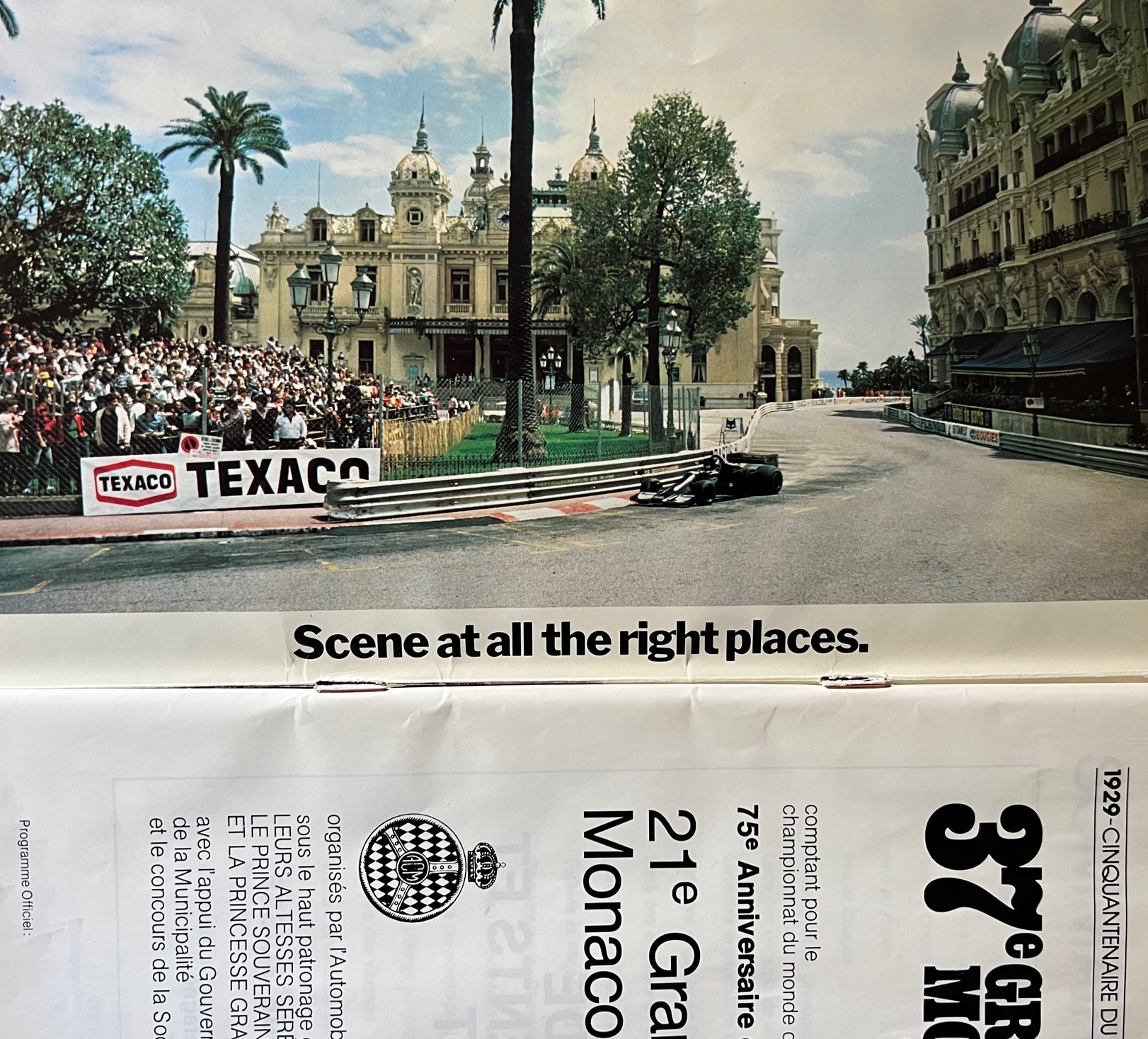 Monaco GP 1979, Petersons gåva till pole position (foto), program, 16x24 cm
