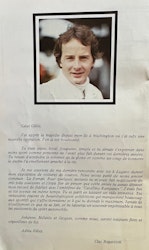 Monaco Grand Prix 1982, program, 16 x 24 cm, hyllning Gilles Villeneuve, prislista