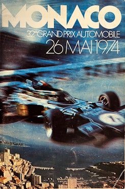 Ronnie Peterson - Monaco GP program 1974 - winner!